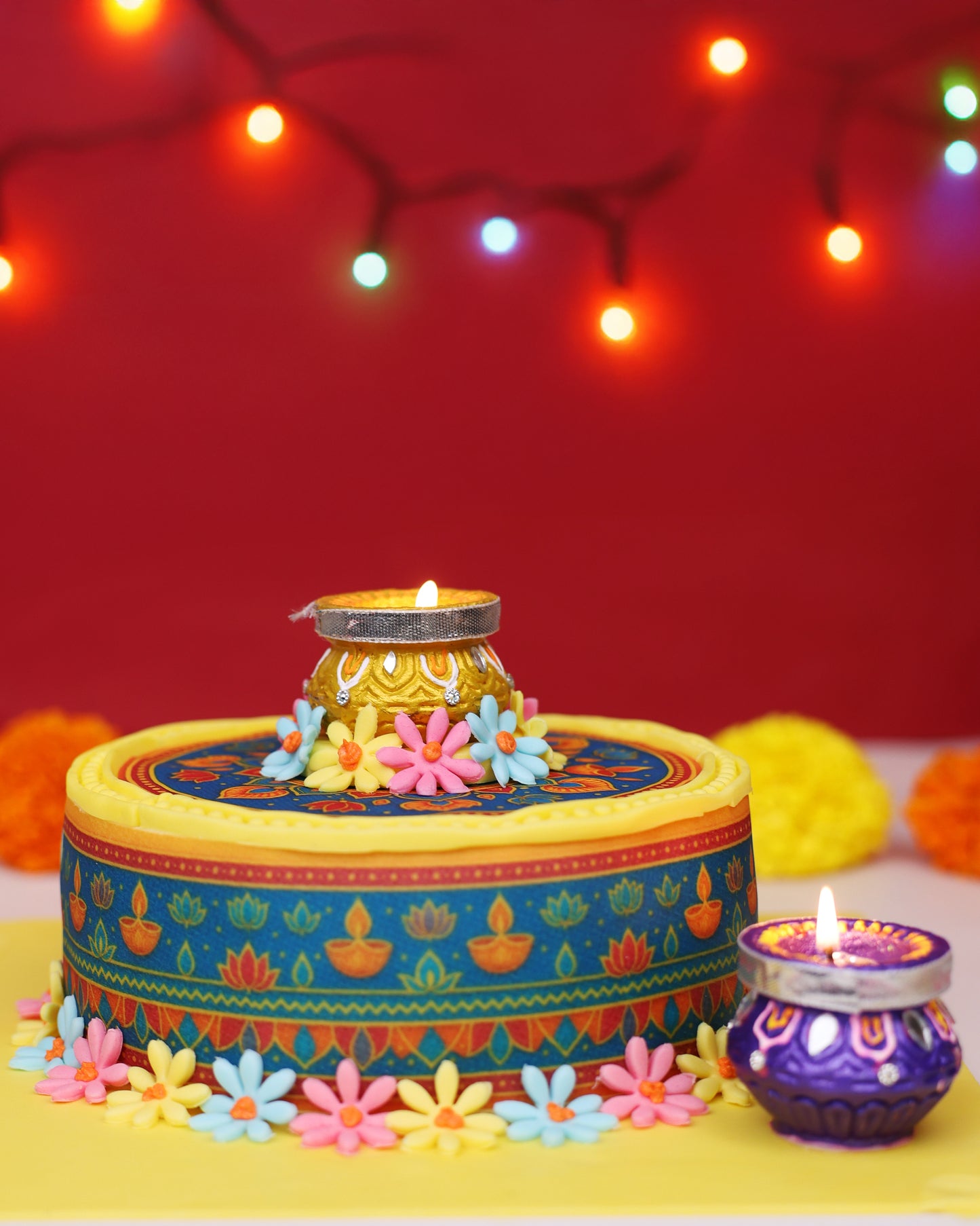 Vegan Diwali Chocolate Cake