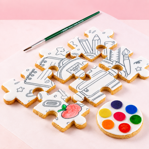 Paint your puzzle cookie set