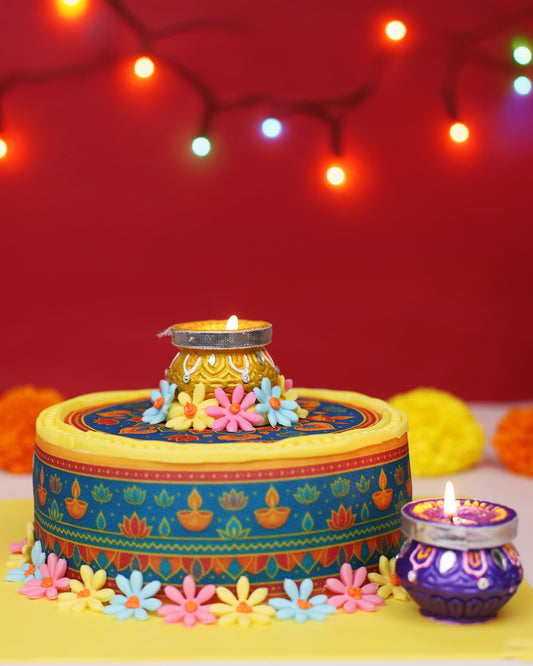 Vegan Diwali Chocolate Cake