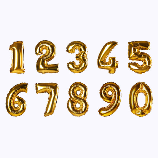 NUMBER GOLD METALLIC BALLOON